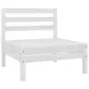 Image de vidaXL Canapé central de jardin blanc bois de pin massif