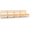Image de vidaXL 4x Bois de Pin Massif Canapés Centraux de Jardin Canapés Centraux de Patio Meubles de Terrasse Canapés de Jardin Extérieur Arrière-cour
