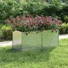 Image de vidaXL Lit surélevé de jardin 160x80x77 cm Acier galvanisé Argenté