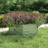 Image de vidaXL Lit surélevé de jardin 129x45 cm Acier galvanisé Argenté
