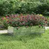 Image de vidaXL Lit surélevé de jardin 160x80x45 cm Acier galvanisé Argenté