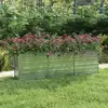 Image de vidaXL Lit surélevé de jardin 240x40x77 cm Acier galvanisé Argenté