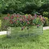 Image de vidaXL Lit surélevé de jardin 160x40x45 cm Acier galvanisé Argenté