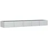 Image de vidaXL Plantenbak verhoogd 400x80x45 cm gegalvaniseerd staal zilver