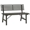 Image de vidaXL Banc de jardin 110 cm en acier noir