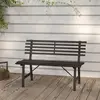 Image de vidaXL Banc de jardin 110 cm Acier Noir