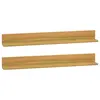 Image de vidaXL Étagères murales 2 pcs 90x10x10 cm Bois de teck massif