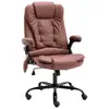 Image de vidaXL Chaise de bureau de massage marron clair similicuir daim