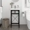 Image de vidaXL Cadre de lavabo de salle de bain Noir 40x38x83 cm Fer