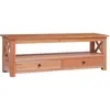 Image de vidaXL Meuble TV 115x30x40 cm Bois d'acajou massif