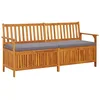 Image de vidaXL Coffre avec coussin 170 cm en bois massif d'acacia
