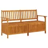 Image de vidaXL Banc de rangement 148 cm Bois d'acacia solide