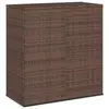 Image de vidaXL Boîte à coussins de jardin Résine tressée 100x49x103,5cm Marron