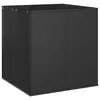 Image de vidaXL Boîte à coussins de jardin Résine tressée 100x97,5x104 cm Noir