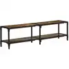 Image de vidaXL Meuble TV 150x30x41 cm bois massif de récupération