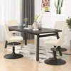 Image de vidaXL Chaises à manger pivotantes lot de 4 Crème Velours