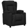 Image de vidaXL Fauteuil inclinable Noir Tissu