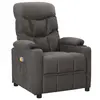Image de vidaXL Fauteuil de massage Gris foncé Tissu