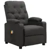 Image de vidaXL Fauteuil de massage Gris foncé Tissu