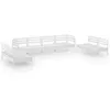 Image de vidaXL Salon de jardin 8 pcs Blanc Bois de pin massif