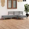 Image de vidaXL Salon de jardin 4 pcs Gris Bois de pin massif