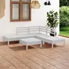 Image de vidaXL Salon de jardin 6 pcs Bois de pin massif Blanc