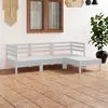 Image de vidaXL Salon de jardin 4 pcs Bois de pin massif Blanc