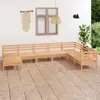 Image de vidaXL Salon de jardin 8 pcs Bois de pin massif