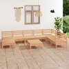Image de vidaXL Salon de jardin 9 pcs Bois de pin massif