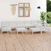 Image de vidaXL Salon de jardin 10 pcs Bois de pin massif Blanc