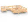 Image de vidaXL Salon de jardin 12 pcs Bois de pin massif