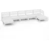 Image de vidaXL Salon de jardin 7 pcs Blanc Bois de pin massif