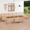 Image de vidaXL Salon de jardin 12 pcs Bois de pin massif
