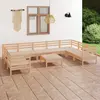 Image de vidaXL Salon de jardin 10 pcs Bois de pin massif