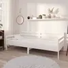 Image de vidaXL Lit de repos avec matelas 90x200 cm Blanc Bois de pin massif