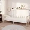 Image de vidaXL Lit de repos avec matelas 90x200 cm Blanc Bois de pin massif