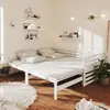 Image de vidaXL Lit coulissant 2x(90x200) cm Blanc Bois de pin massif