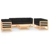 Image de vidaXL Salon de jardin 8 pcs avec coussins Bois de pin massif