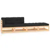 Image de vidaXL Salon de jardin 4 pcs avec coussins Bois de pin massif