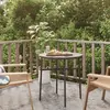 Image de vidaXL Table à thé Noir 45 cm Résine tressée