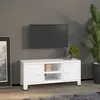Image de vidaXL Meuble TV industriel Blanc 105x35x42 cm Métal
