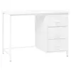 Image de vidaXL Bureau industriel avec tiroirs Blanc 105x52x75 cm Acier