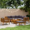 Image de vidaXL Salon de jardin 8 pcs avec coussin Bois d'acacia solide