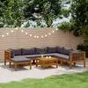 Image de vidaXL Salon de jardin 8 pcs avec coussin Bois d'acacia solide