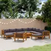Image de vidaXL Salon de jardin 12 pcs avec coussin Bois d'acacia solide