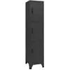 Image de Armoire casier en acier Anthracite 38 x 45 x 180 cm