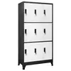 Image de vidaXL Armoire à casiers Anthracite et blanc 90x45x180 cm Acier