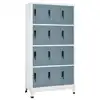 Image de vidaXL Armoire à casiers Gris clair et gris foncé 90x45x180 cm Acier