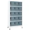 Image de vidaXL Armoire à casiers Gris clair et gris foncé 90x40x180 cm Acier