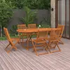 Image de vidaXL Ensemble à manger de jardin 7 pcs bois massif d'acacia